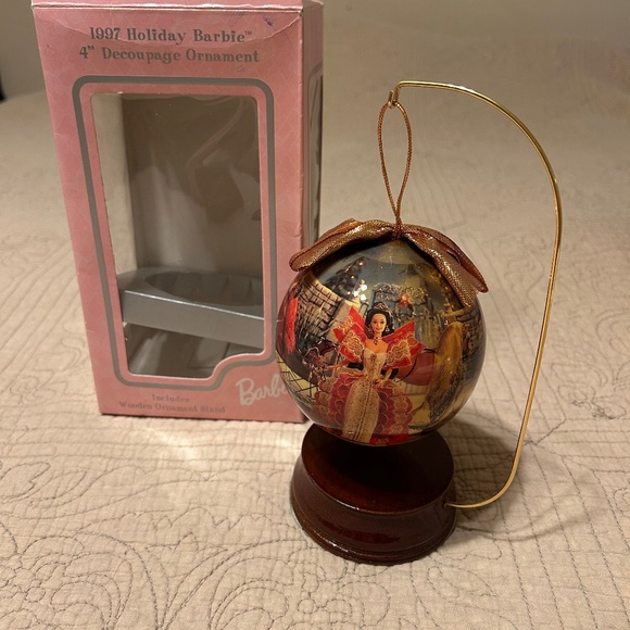 Vintage Barbie 1997 Decoupage Holiday Ornament - Picture 1 of 7